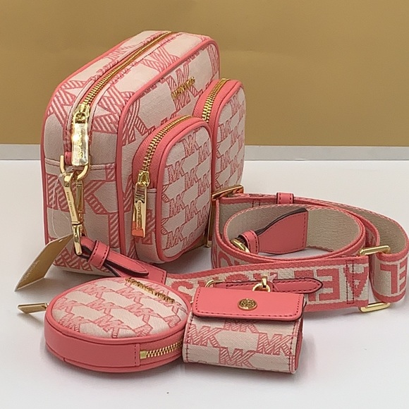 MICHAEL MICHAEL KORS JET SET CROSSBODY BAG TECH ATTACHED HANDBAG PURSE 
Tea Rose - Picture 8 of 16